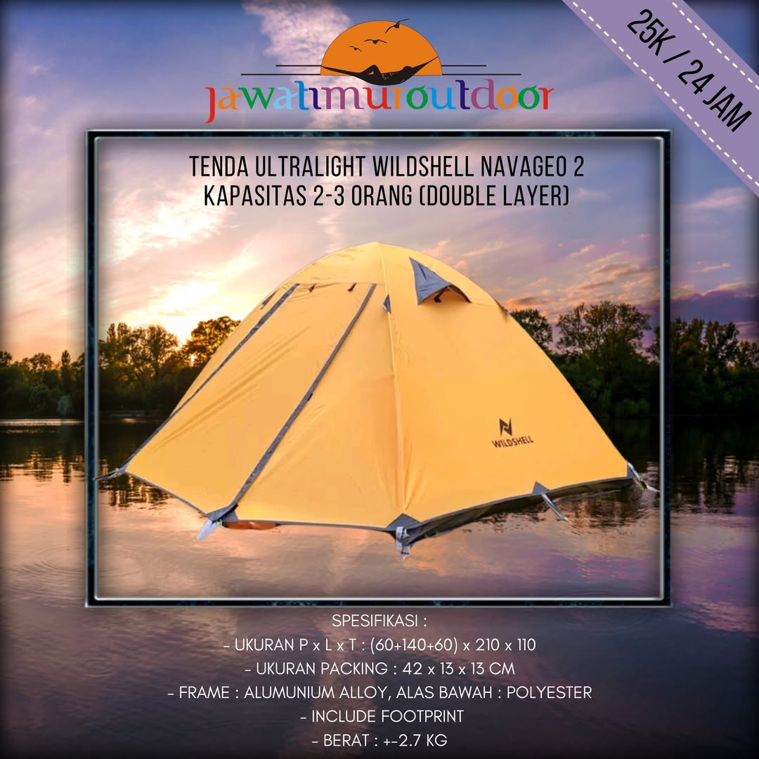 Sewa Tenda Ultralight Wildshell Navageo 2 Malang - Rental Alat Camping
