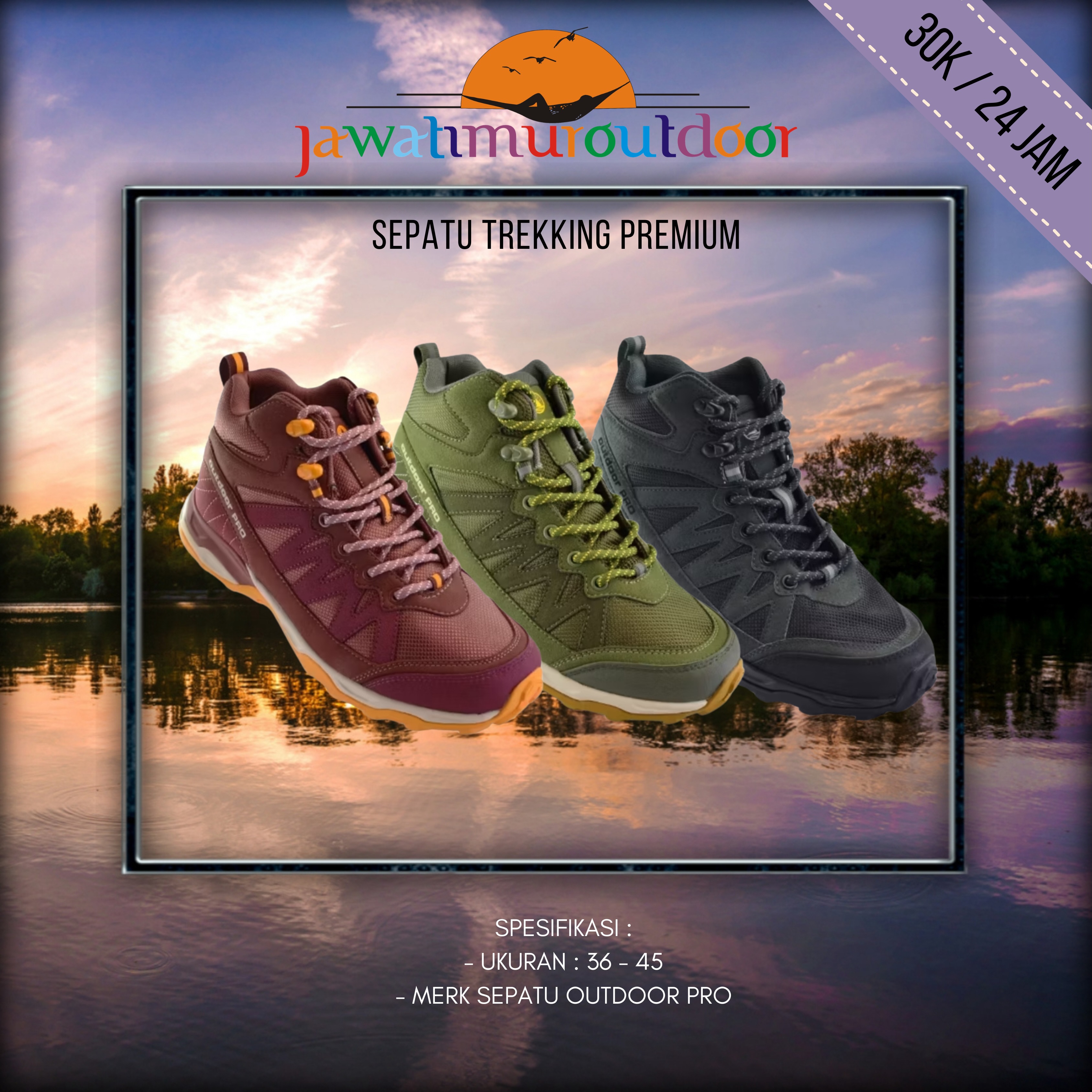 Sewa Sepatu Gunung Trekking Premium Malang - Rental Alat Camping